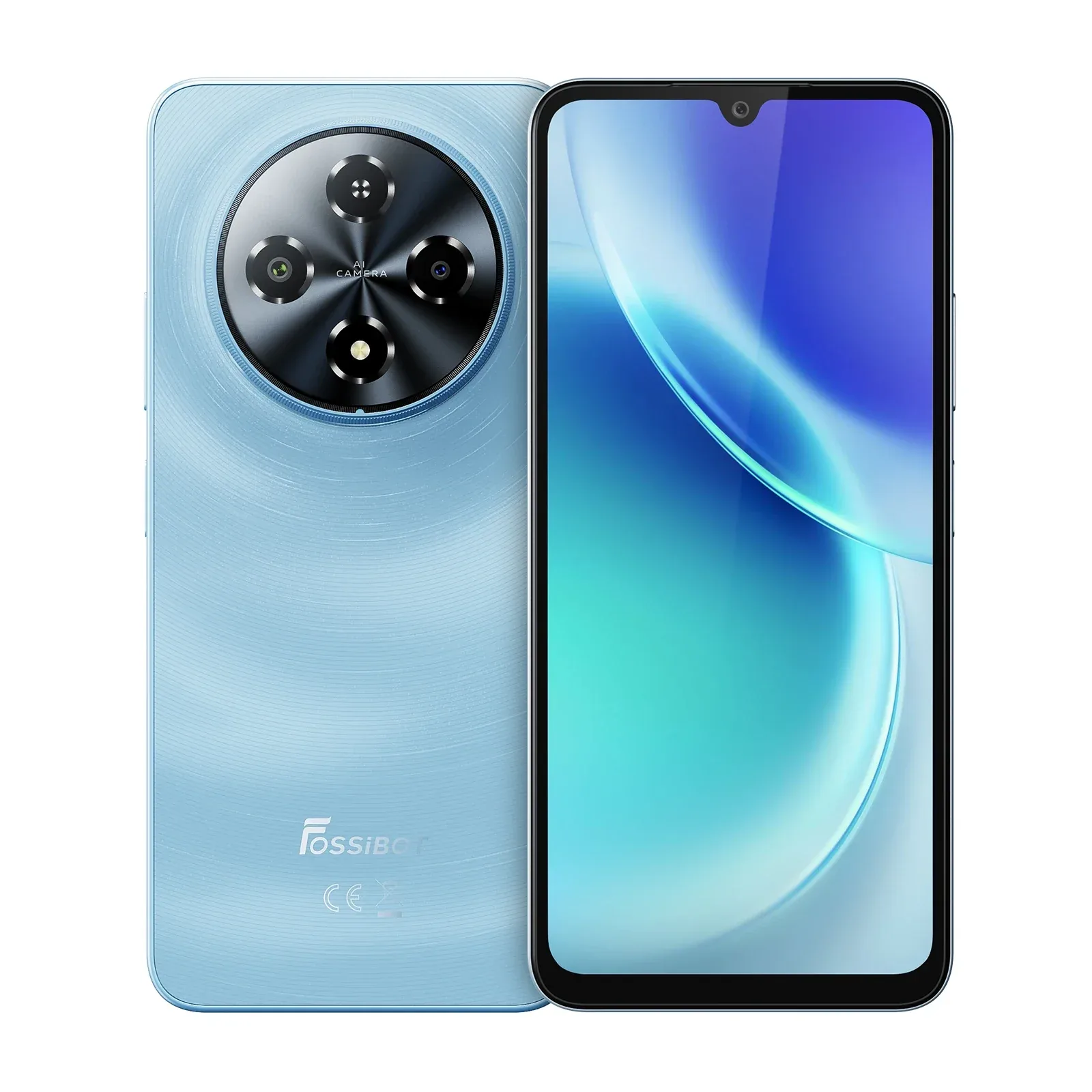 FOSSiBOT S5 Smartphone, 6.88” 120Hz Display, 6000mAh Battery, 4GB+128GB, Android 15, Dual SIM 4G, 13MP Camera, Slim 8.5mm