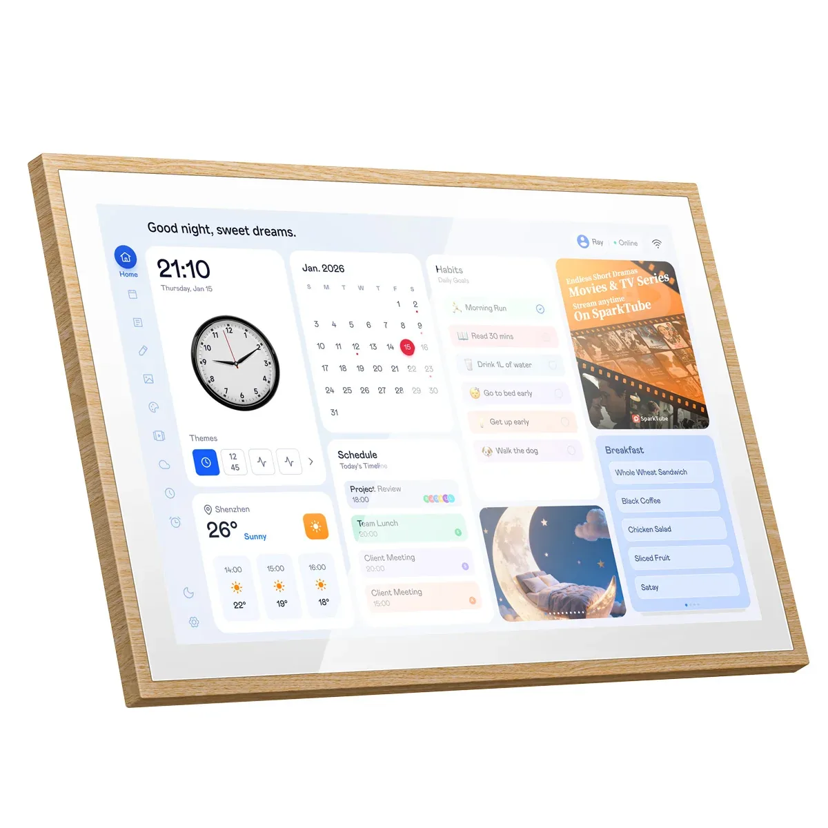 Blackview NEST 10 10.1-inch 1080P Full HD Touchscreen Digital Calendar With Wi-Fi 6 & Photo Frame Mode Support