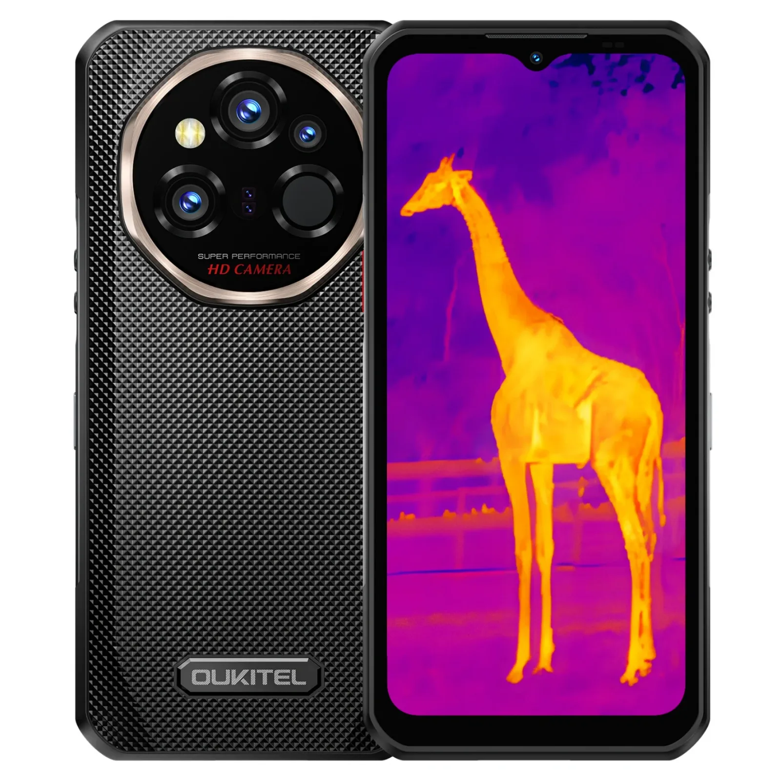 OUKITEL WP55 Ultra 5G Rugged Phone 6.6'' HD+ Display 11,000mAh Big Battery 108MP Thermal Imaging Camera Android 15(12GB+512GB)