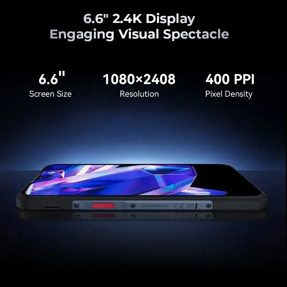 Oukitel WP35 5G Rugged Phone 6.6-inch 2.4K 11000mAh Battery 64MP Android 14(24GB+256GB NFC)