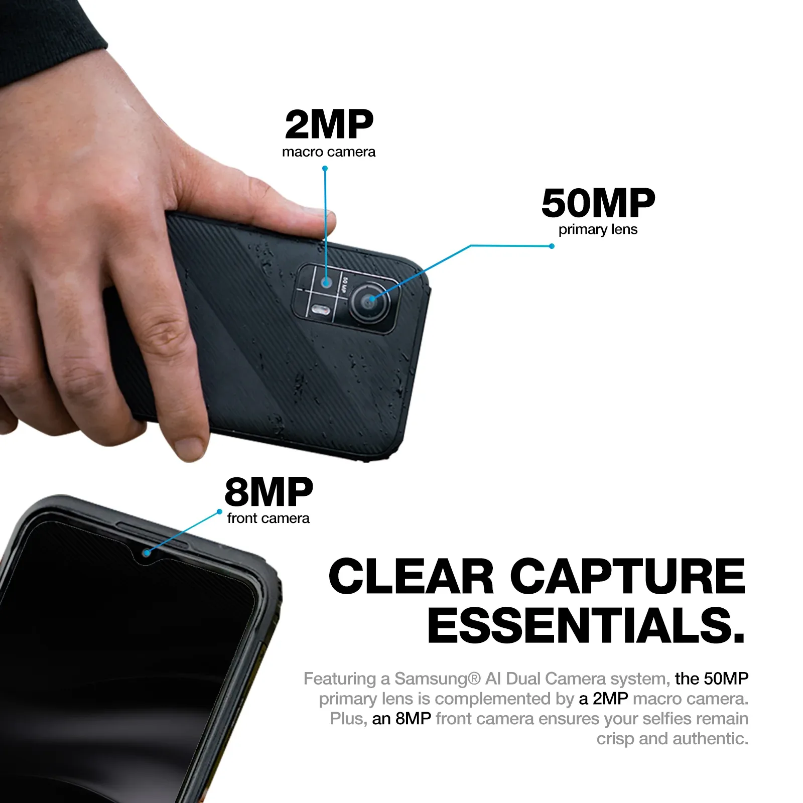 AGM H6 LITE | Ultra-Thin | Rugged | 6.56-inch 90Hz Display | 4GB RAM + 4GB Virtual Expanded RAM + 128GB ROM | Android 13