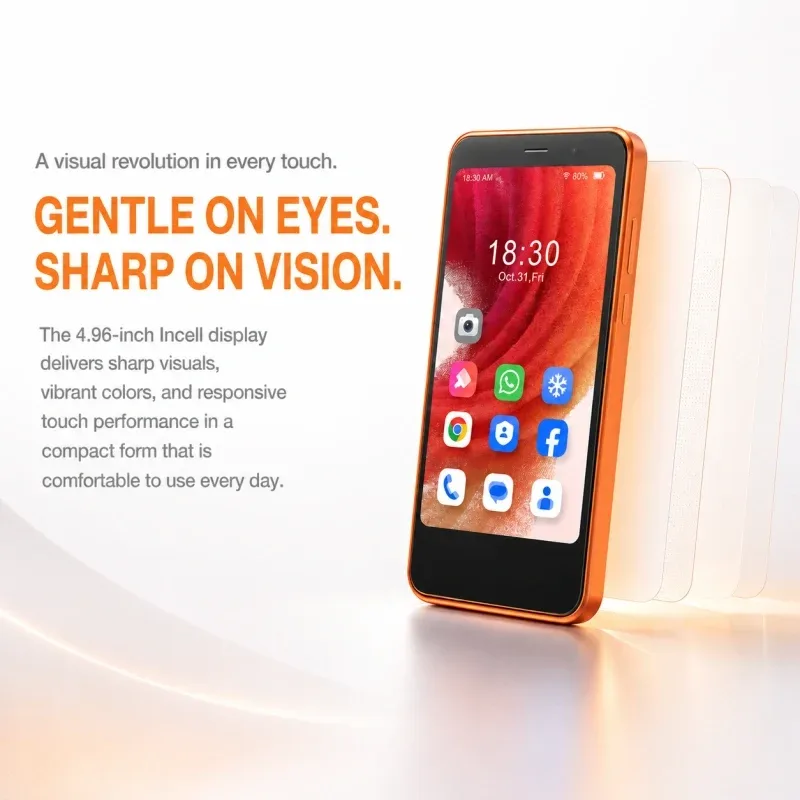 AGM NOTE N2 | 4.96" Small Android Smartphone | Removable Battery | Android 16 Go | Pocket-Friendly Design | IP54 Splash Protection