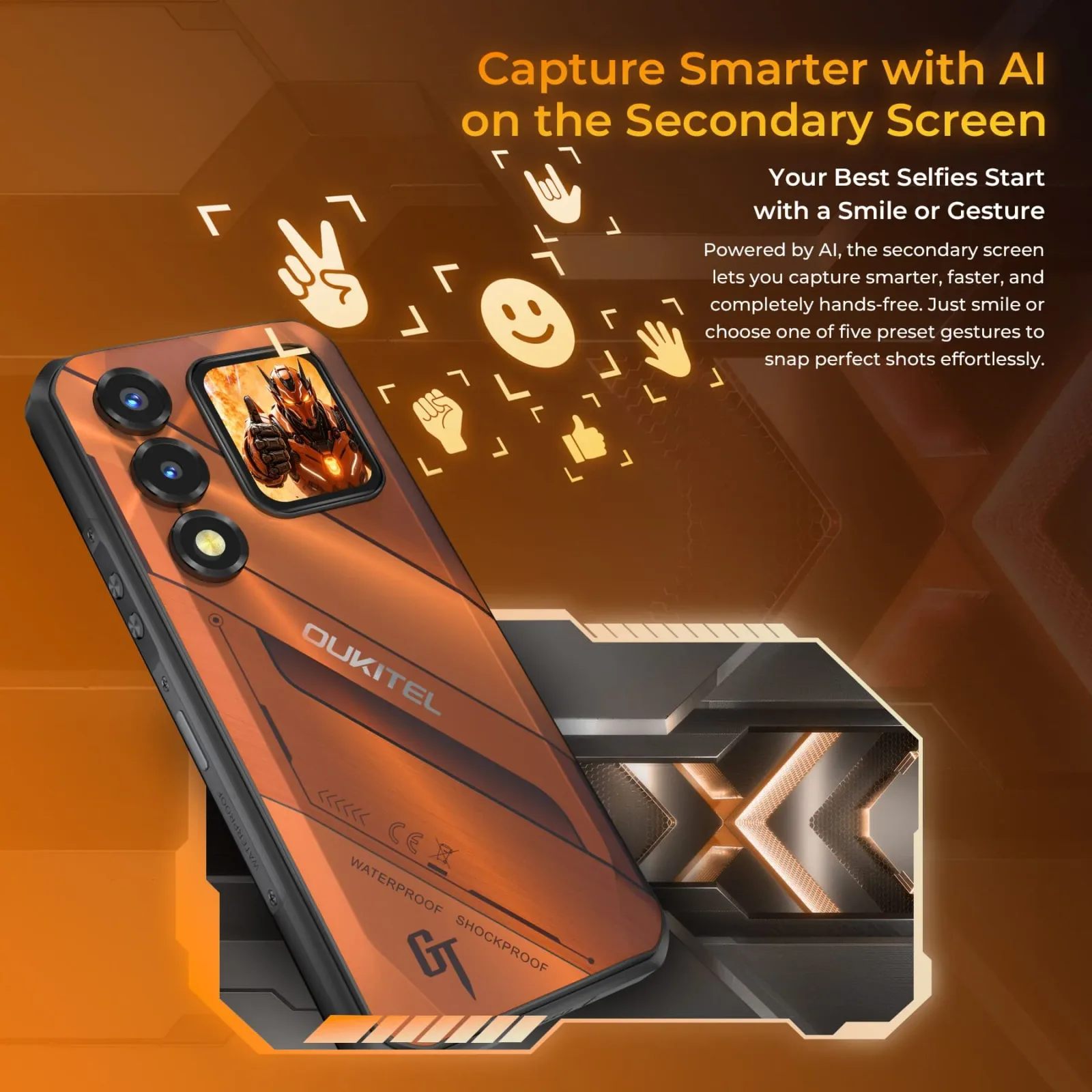 OUKITEL WP66 5G Rugged Phone 6.6'' FHD+ Display 11,000mAh Big Battery 108MP Camera Android 16(12GB+512GB NFC)