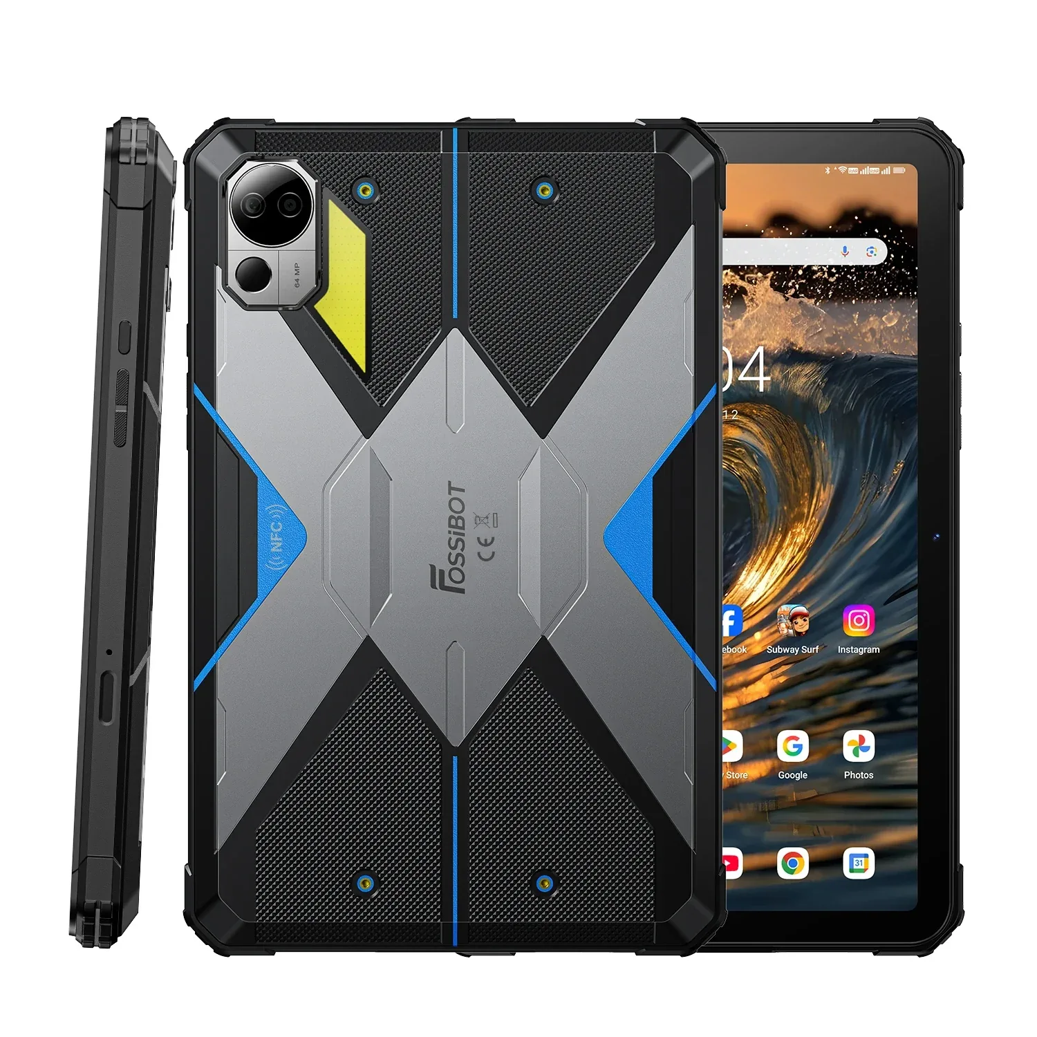 FOSSiBOT DT3 5G 10.4-inch 32+256GB MediaTek Dimensity 7300 4nm Octa-core 21560mAh 64MP Camera 66W Fast Charging Android 15 Rugged Tablet