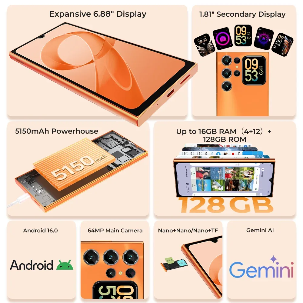 OUKITEL C72 6.88-inch 5150mAh Battery 9.5mm Ultra-thin Body Smartphone(4GB+128GB)