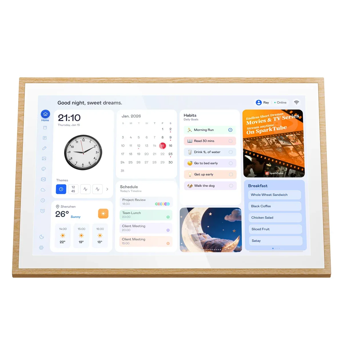 Blackview NEST 10 10.1-inch 1080P Full HD Touchscreen Digital Calendar With Wi-Fi 6 & Photo Frame Mode Support