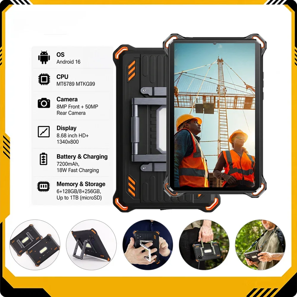 AGM PAD P3 | 8.68" Compact Rugged Tablet | Helio G99 | IP68/IP69K | Waterproof | 120Hz Display | eSIM | Android 16