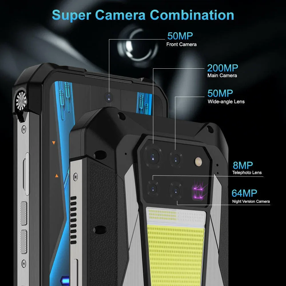 TANK 3 Pro - 5G Rugged Smartphone with DLP Projector, 200MP Camera, 23,800mAh Battery, Night Vision