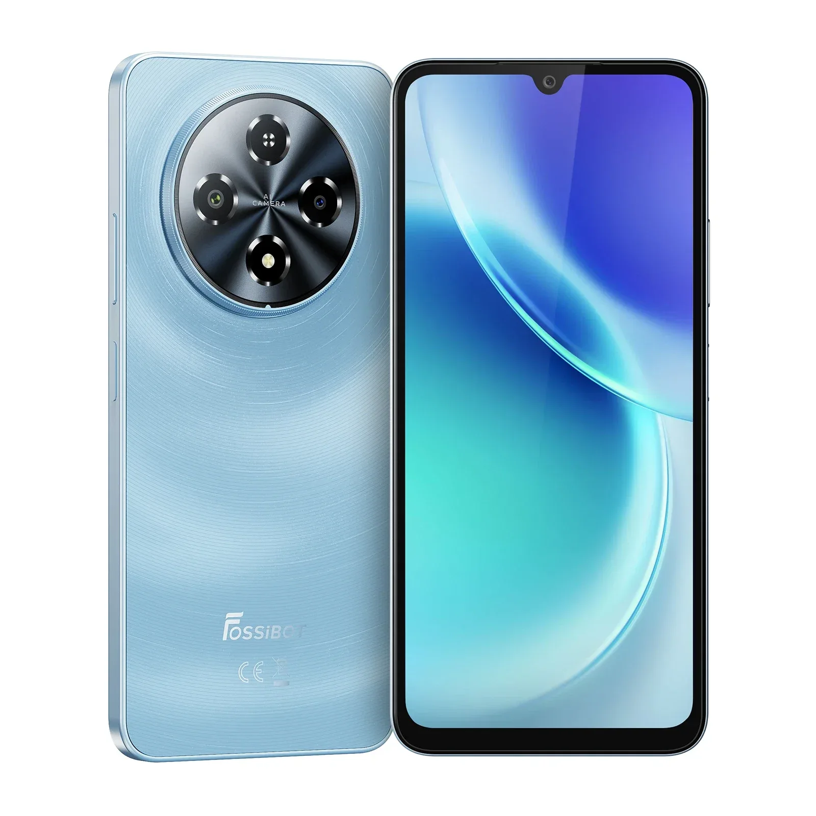 FOSSiBOT S5 Smartphone, 6.88” 120Hz Display, 6000mAh Battery, 4GB+128GB, Android 15, Dual SIM 4G, 13MP Camera, Slim 8.5mm