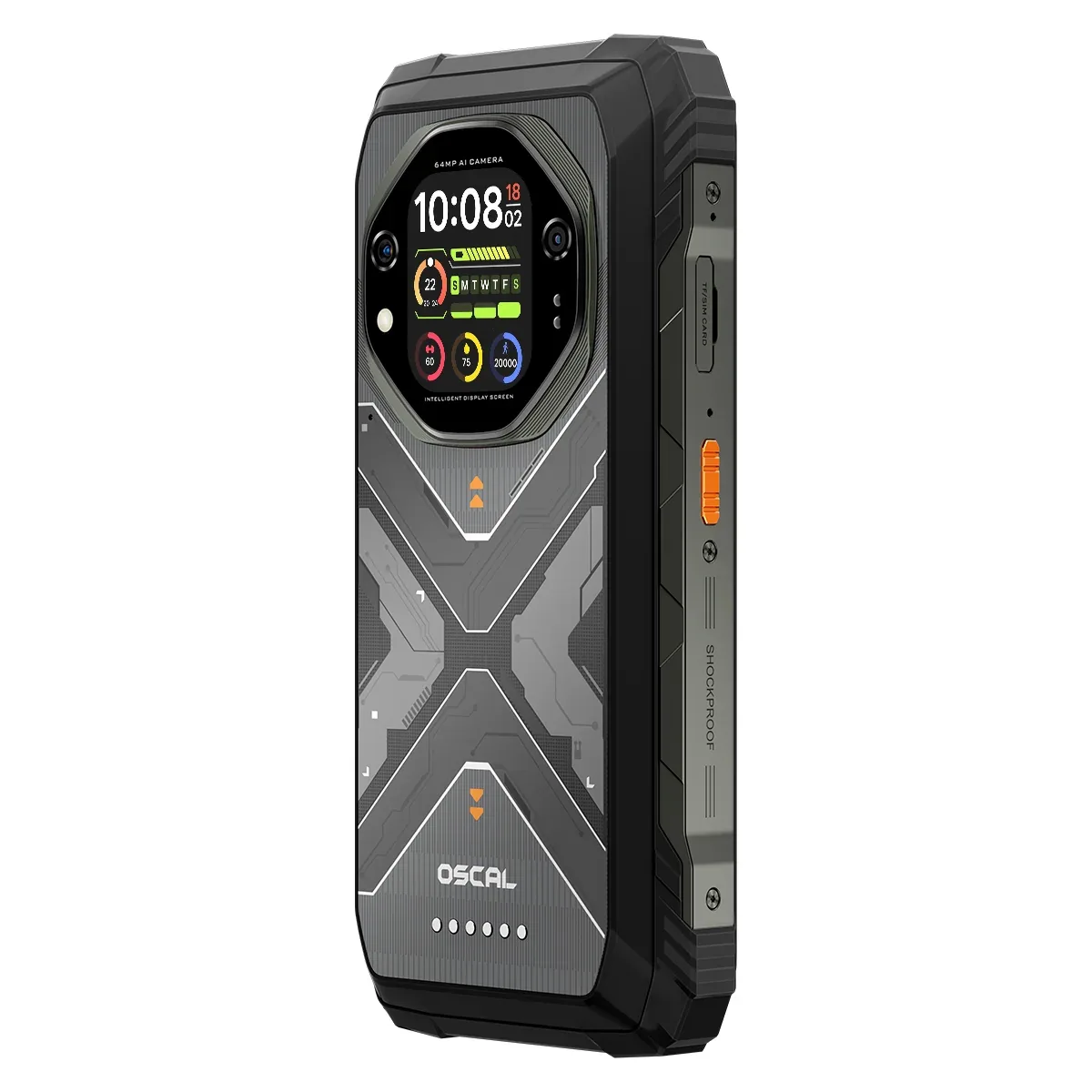 OSCAL Tank 1 Rugged Phone 20000mAh/55W 6,78" FHD+ 120Hz & 2,01" Rear Touchscreen Night Vision