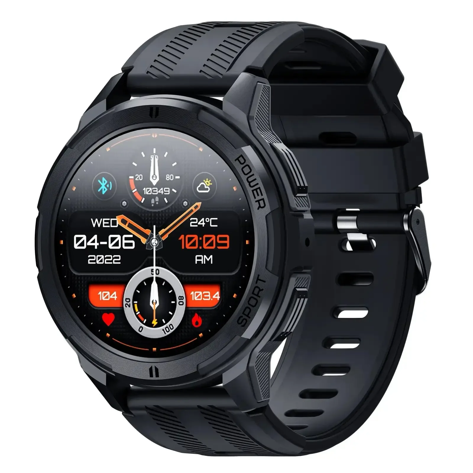 OUKITEL BT10 410mAh Battery Capacity 5ATM Waterproof Rugged Outdoor Watch