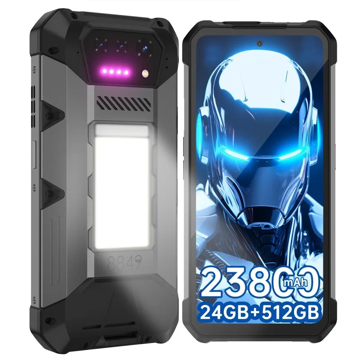 8849 Hike - 4G Rugged Phone with 1200-Lumen 200 meter Flashlight & 23,800mAh Battery