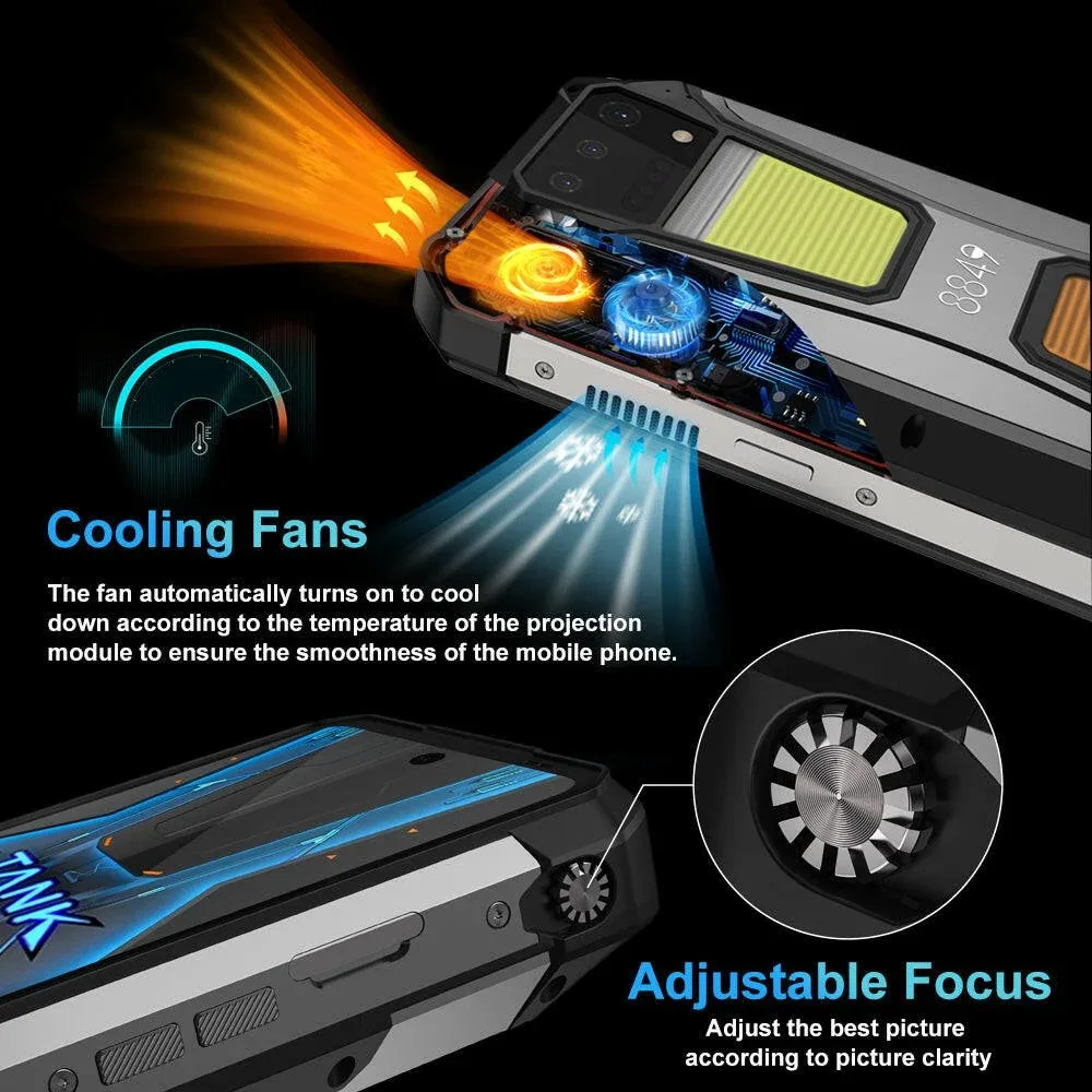TANK 2 Pro – Heavy-Duty 4G Rugged Projector Phone with 100MP Camera, DLP Projector & 23,800mAh Battery
