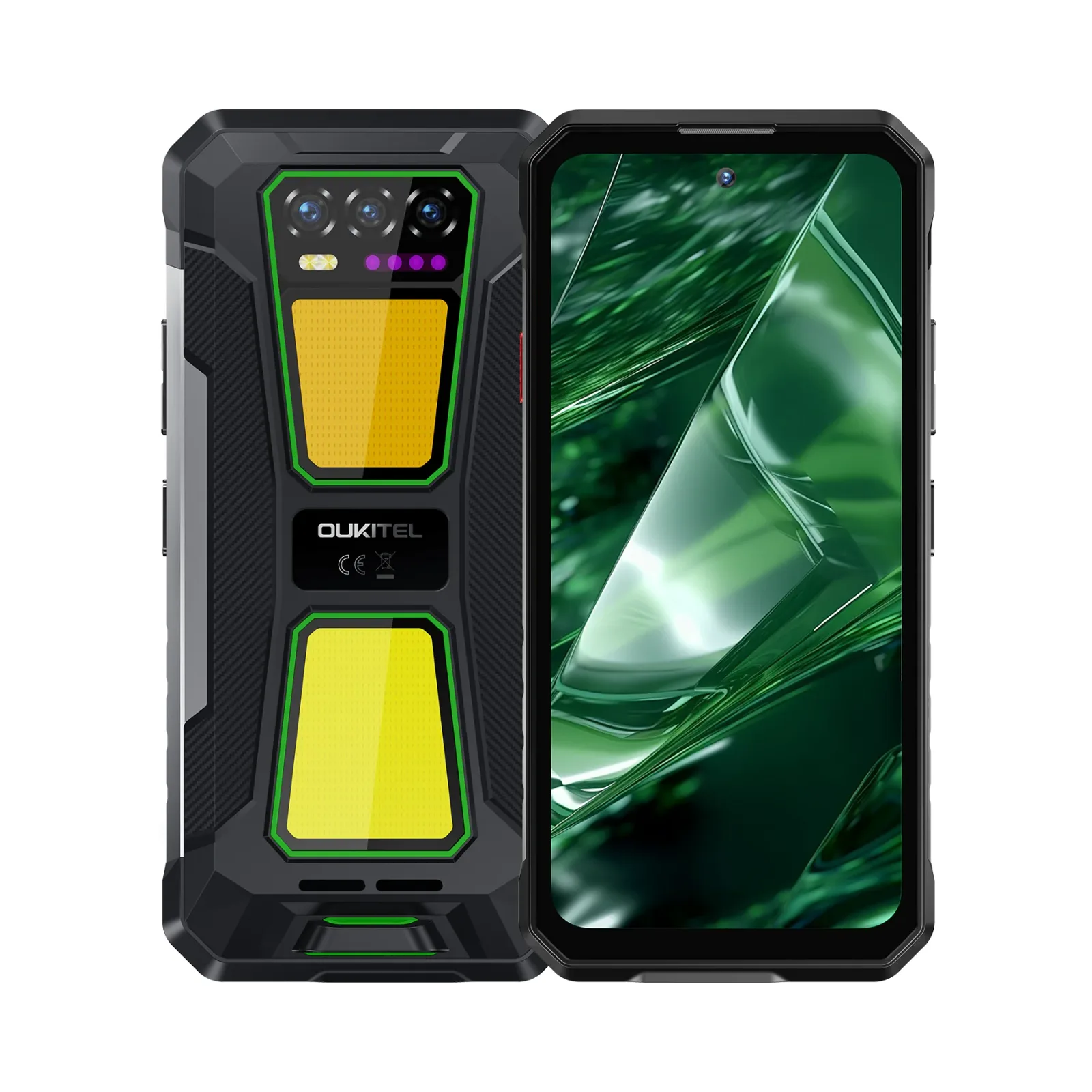 OUKITEL WP58 Pro 5G Rugged Phone 6.7-inch 10,000mAh Battery 64MP Camera Camping Light Android 15(8GB+512GB NFC)