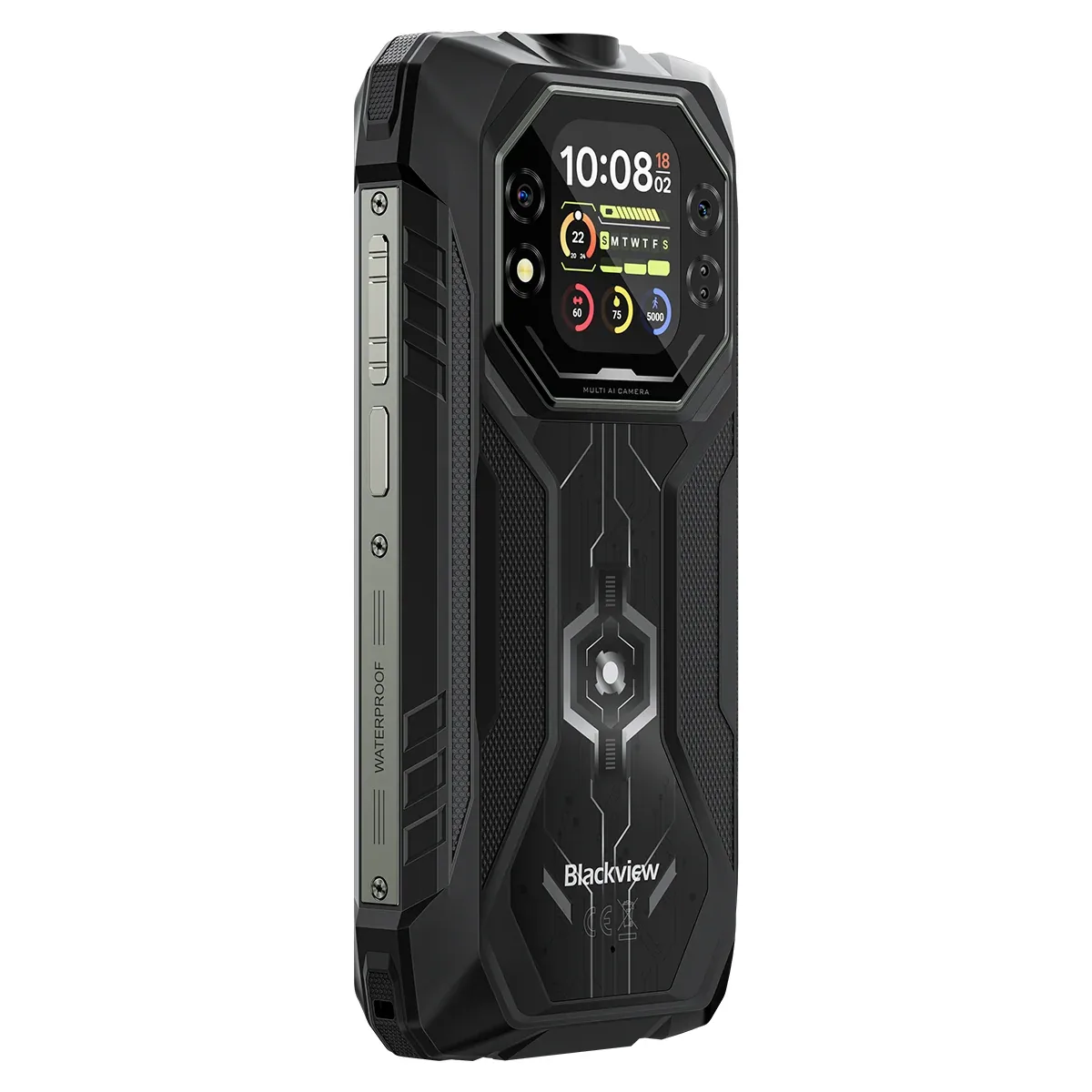 Blackview ROCK 1 6.56-inch 90Hz Main & 2.01" Secondary Display MediaTek Helio G81 Octa-core 15000mAh 20MP Night Vision Camera 4G Rugged Phone