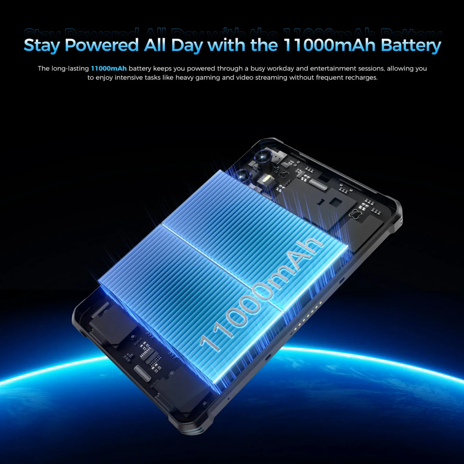 Oukitel RT3 Plus 4G RuggedTablet 8-inch 11000mAh Big Battery 16MP Camera Android 15 (6GB+128GB NFC)