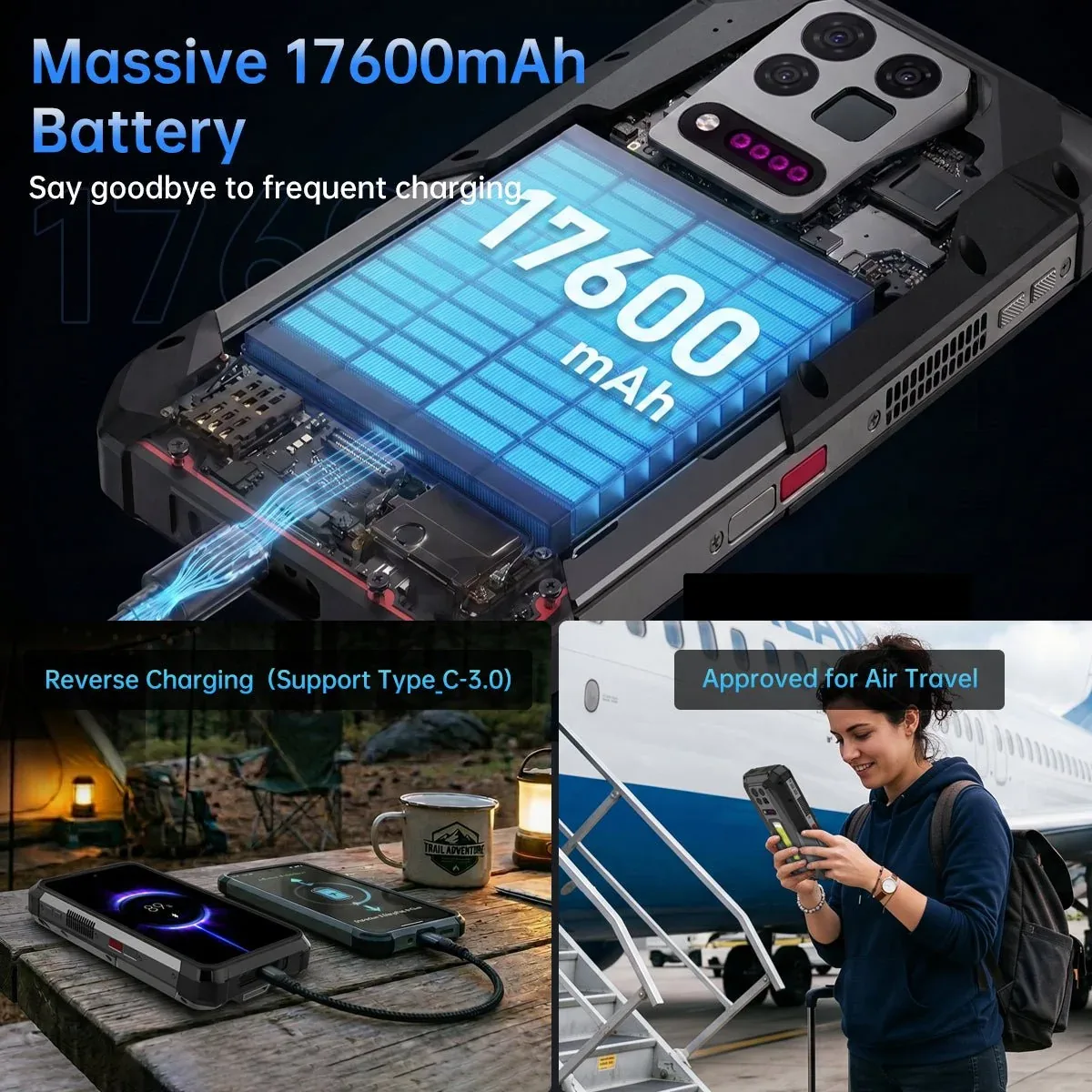 TANK 5 Pro Rugged Smartphone – World’s First 95° Ultra-Wide Thermal Imaging, 2K Projector, 9400e Chip, 3K Display & eSIM 【pre-order】