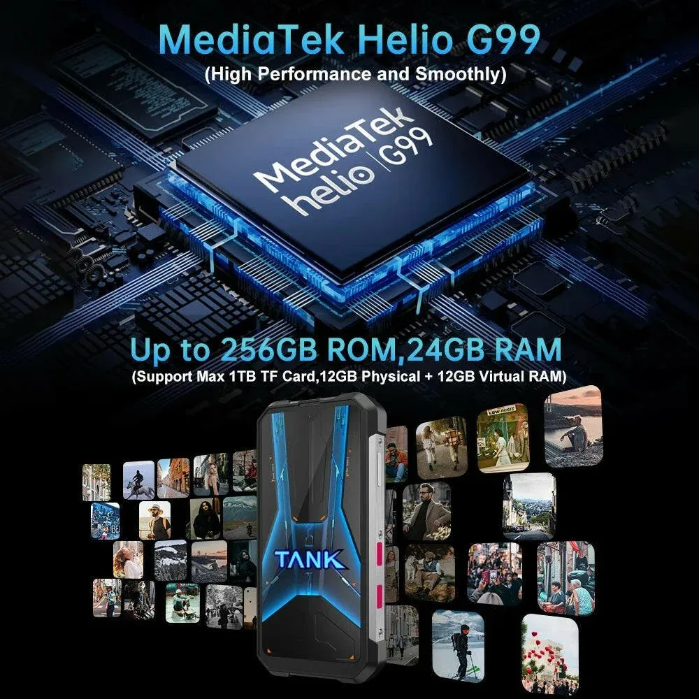 TANK Mini 4G Rugged Phone – Small Rugged Phone, 100MP Camera & 5800mAh Battery