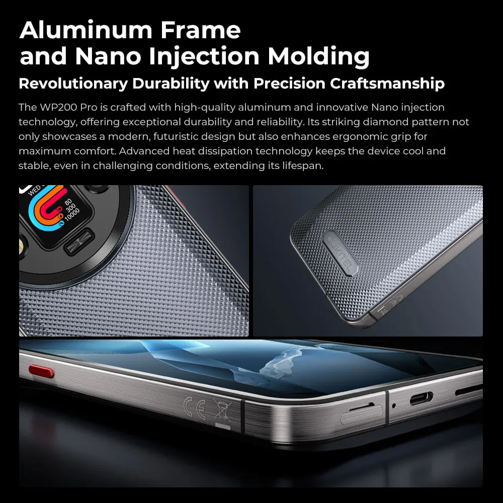 Oukitel WP200 Pro - World's First Modular Rugged Phone with a Detachable Earphone/SmartWatch, AI-enabled, 5G, 6.7'' AMOLED Display, 8800 mAh, Android 15 (24GB+ITB NFC)